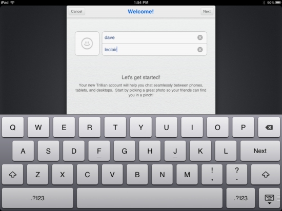 iPad Chat Client