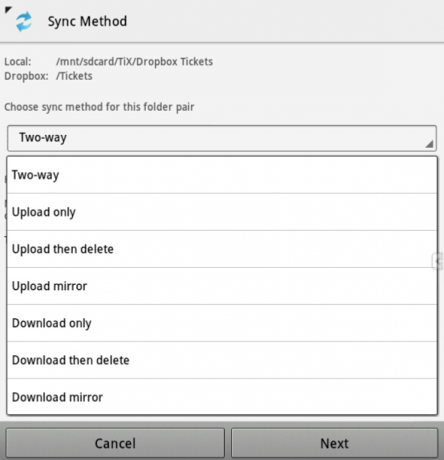 Android Dropbox App