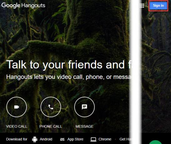 Verwendung von Google Hangouts - Anmelden