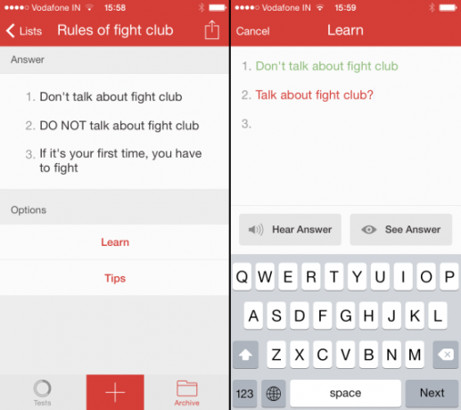 Verbessern Sie das Gedächtnis mit dem iPhone mithilfe von Eidetic-Fight-Club-Learn