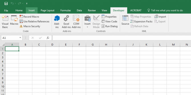 So entsperren Sie die Registerkarte "Versteckter Entwickler" in Excel Excel Developer2 e1498496763327