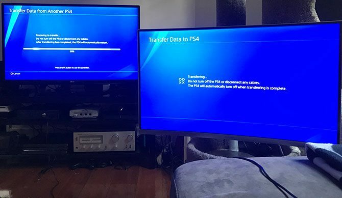 PS4-Datenübertragung läuft