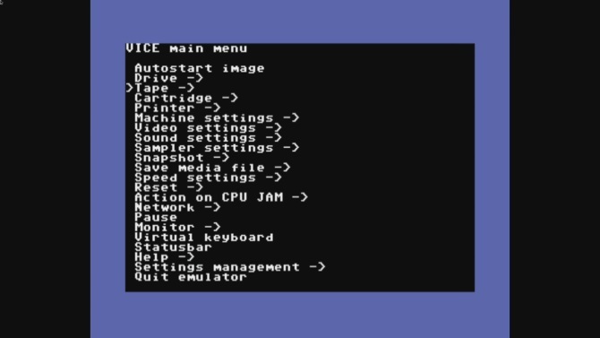 Autostart-Spiel-ROMs in VICE64 auf dem Raspberry Pi