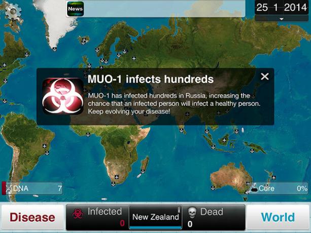 Wählen Sie eine Krankheit und vernichten Sie die Menschheit in Plague Inc. infizieren