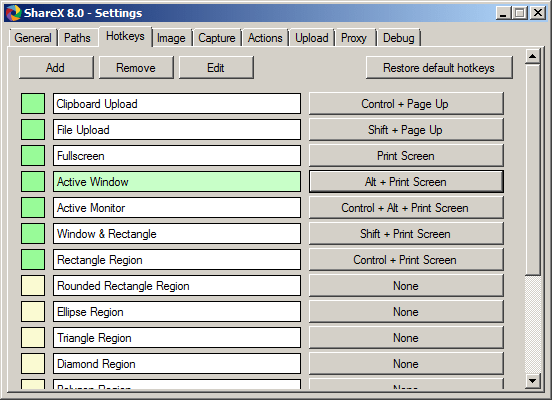 Sharex-Hotkeys