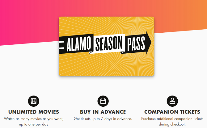 MoviePass-Alternativen - Alamo Season Pass