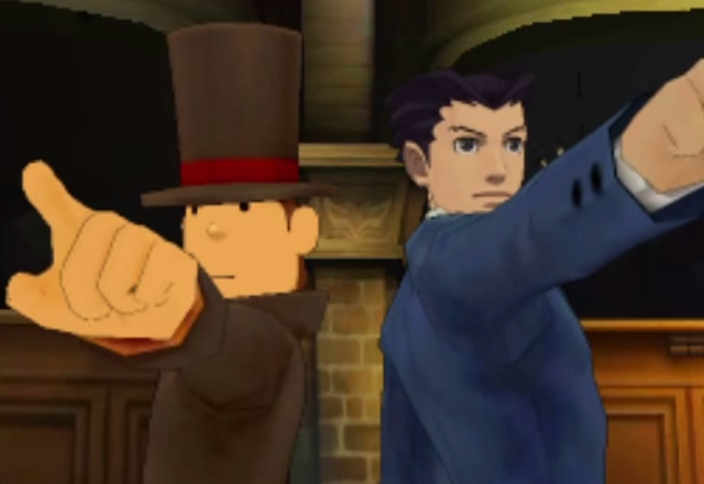 Layton-Phoenix-Wright-Bildschirm