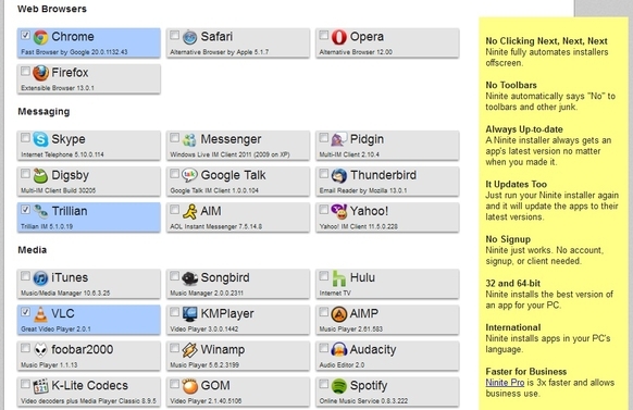 Eine einfache Checkliste zum sicheren Installieren von freier Software ohne all die Junk-Auswahlprogramme Ninite Resized