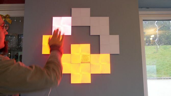 Nanoleaf Canvas: Am coolsten. Beleuchtung. Je. Nanoleaf-Leinwand berührend 670x377