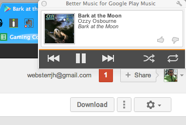 Chrome Music Addon