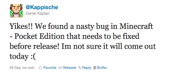 Minecraft bald auf vielen Android 2.3+ Geräten verfügbar [News] Minecraft Pocket Tweet
