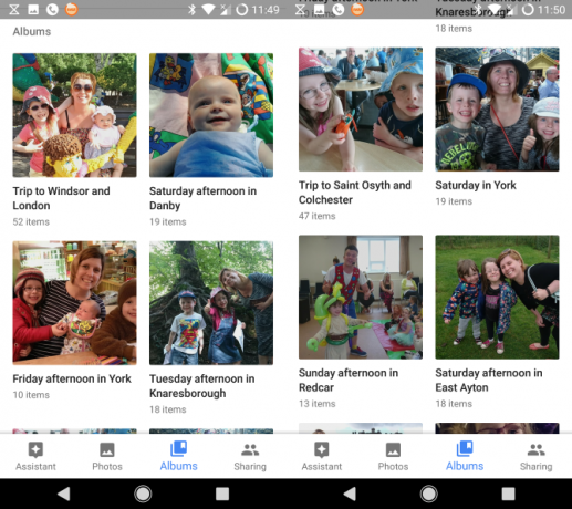 Google Fotos auf Android-Alben