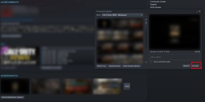 Steam Screenshot Uploader