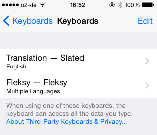 Slated ist eine iOS 8-Tastatur, die Gespräche für Sie übersetzt. Slated2