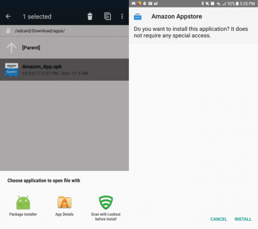 Android-Versionen Amazon Appstore installieren