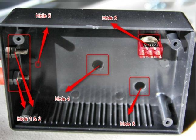 Zap Yourself Smarter mit diesem DIY tDCS Brain Stimulator Bild der Box mit Bohrlöchern