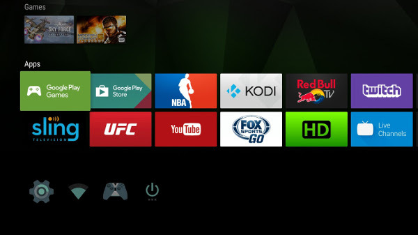 Android TV-Einstellungen Homescreen