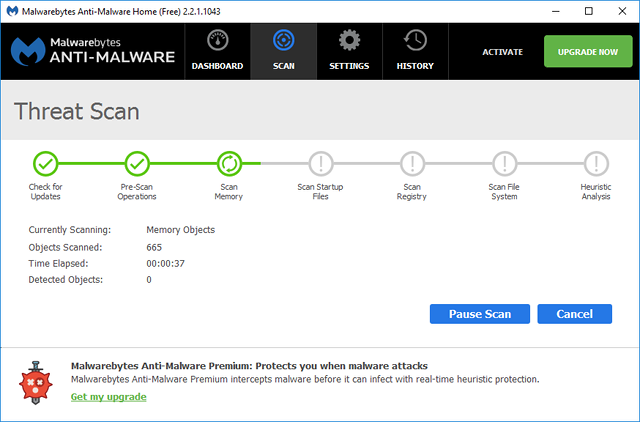 MalwareBytes-Bedrohungsscan