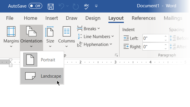 Mind Map in Word-Set-Landschaftsorientierung