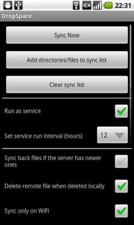 Android Sync SD-Karte Dropbox