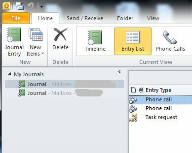 Verfolgen Sie E-Mails, Telefonanrufe und Aufgaben mit Outlook Journal journal2