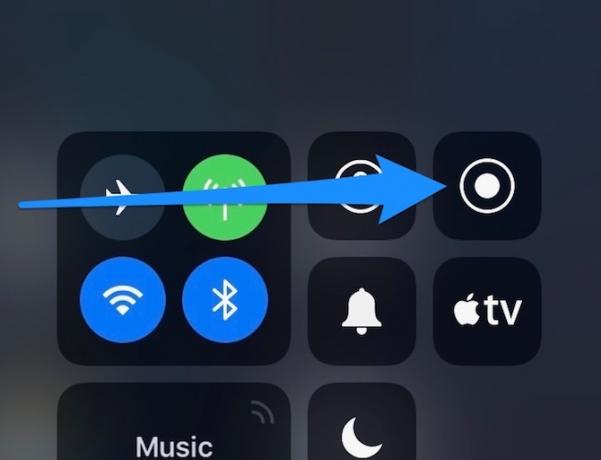 ios 11 Aufnahmepfeil