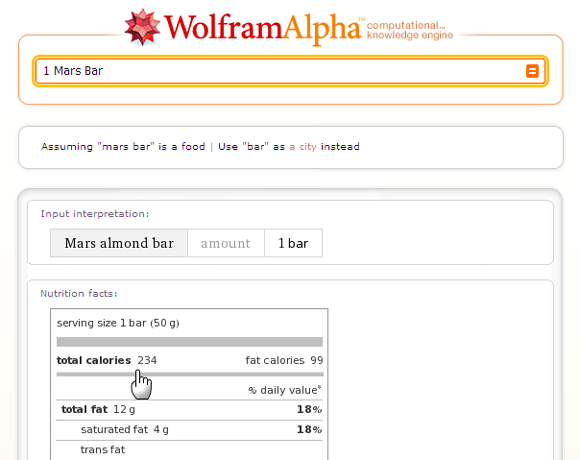 10 Suchbegriffe, um Wolfram Alpha für den täglichen Gebrauch zu nutzen Wolfram Food1