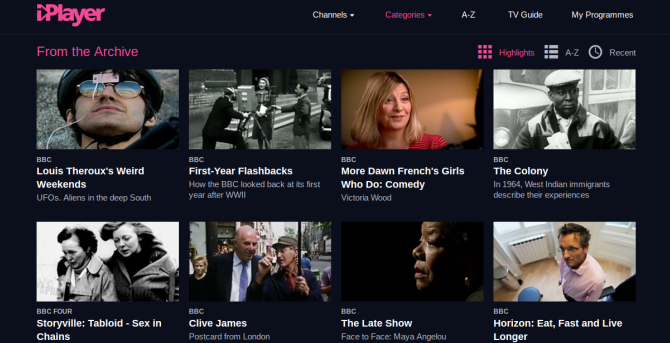 Der BBC iPlayer fügt alte Shows aus dem Archiv aus dem Archiv-Screenshot hinzu