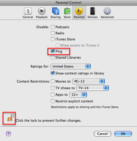 wie man Ping auf iTunes deaktiviert