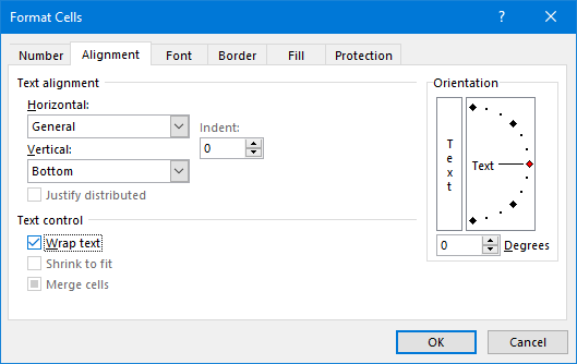 Text umbrechen Excel