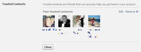 Facebook Trusted Friend Tool