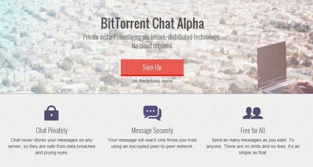 BitTorrent-Chat-Alpha-Anmeldung