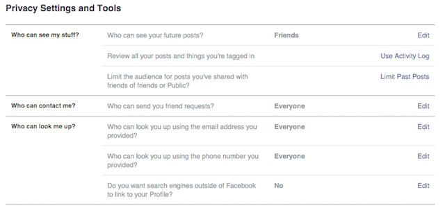 FacebookPrivacySettings