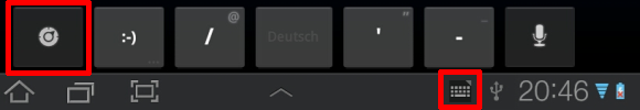 Android Touchscreen-Tastatur