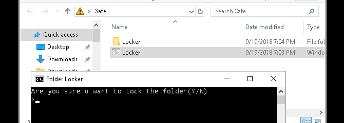 So schützen Sie einen Ordner mit einem Kennwort in der Cmd-Eingabeaufforderungssperre von Windows Locker