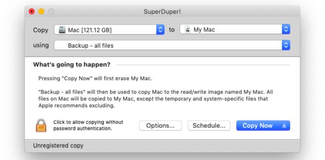 SuperDuper unter macOS