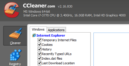 Dies ist eine Bildschirmaufnahme eines der besten Windows-Programme. Es heißt CCleaner