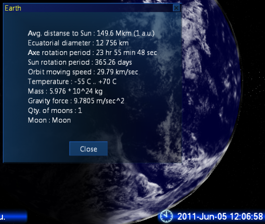 Modell des Sonnensystems