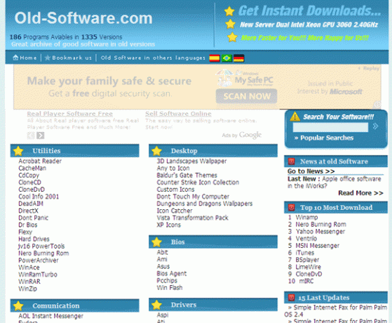 10 Websites zum Herunterladen älterer Softwareversionen Alte Software Site09