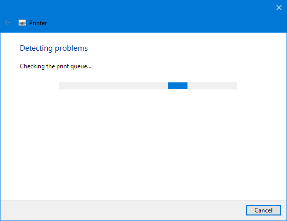 Drucker-Fehlerbehebung Windows 10