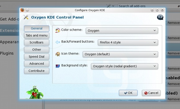 Sauerstoff kde Firefox Thema