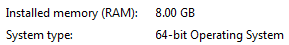 Systeminfo Installierter RAM