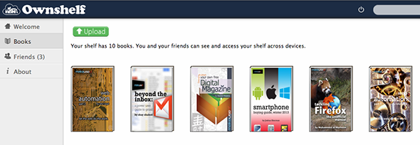 Teilen Sie kostenlose Bücher ganz einfach mit Ihren Freunden, indem Sie das eigene Regal hochladen