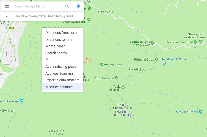 Google Maps messen Entfernung Rechtsklick-Menü