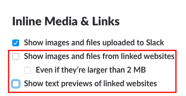 4 Möglichkeiten zum Entfernen und Deaktivieren der Linkvorschau in den Slack-Einstellungen
