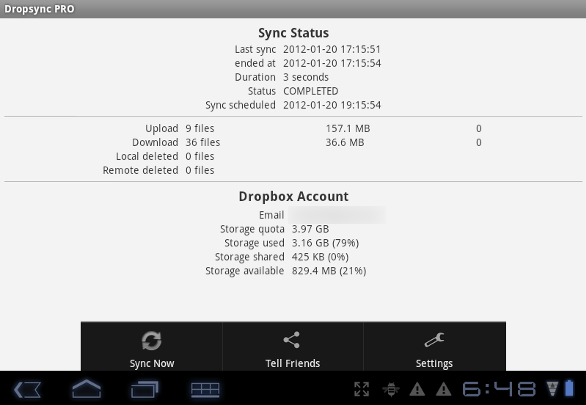 Synchronisieren Sie Ihr Android-Gerät wirklich mit Dropbox über Dropsync [Android 2.0+] Dropsync horizontal
