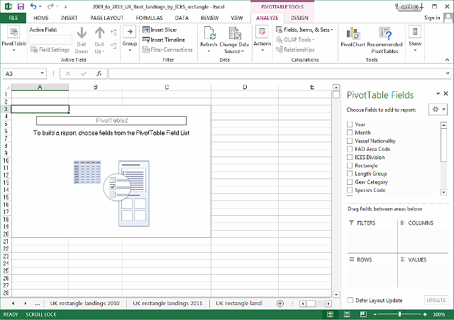 Pivot-Tabelle Excel 2013