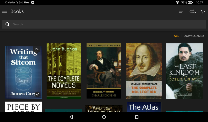 Amazon Fire 7-Bibliothek