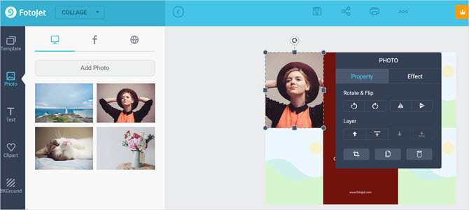 FotoJet Photo Collage Bearbeiten