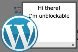 nicht blockierbares Popup